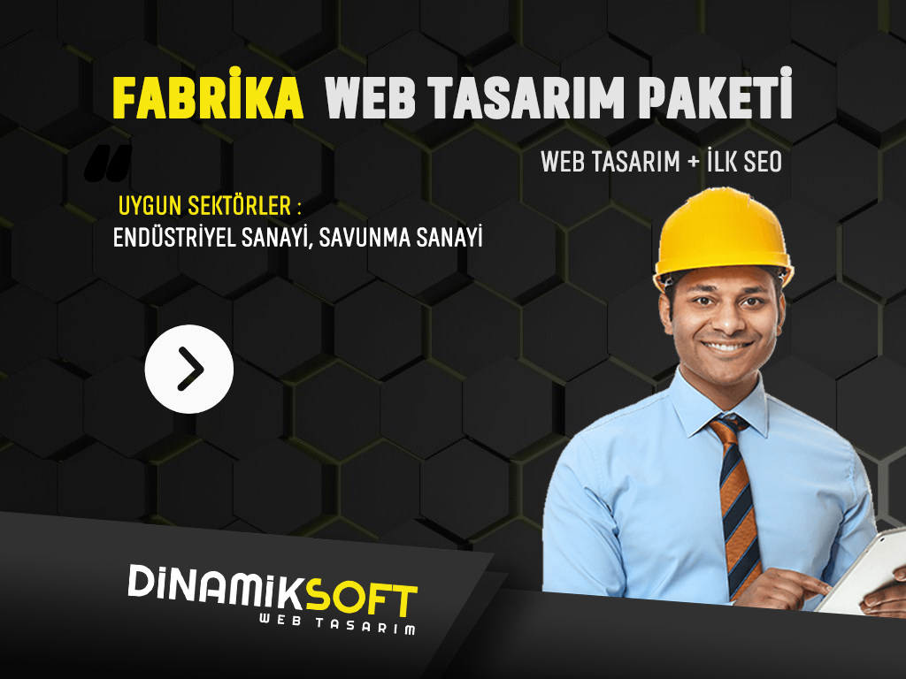 Fabrika Web Tasarım Paketi | 3000 TL Web Site + İlk SEO