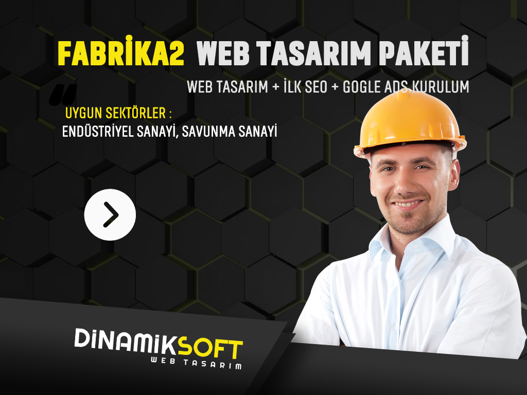 Fabrika2  Web Tasarım Paketi | 3000 TL Web Site +İlk Seo + Ads